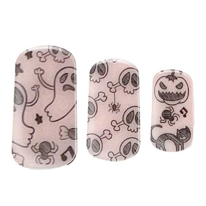 Semi-cured gel nail wraps in Spooky Sketches, product shot