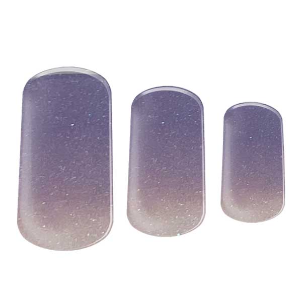 Semi-cured Gel Nail Wraps - Transparent Grape Glitter