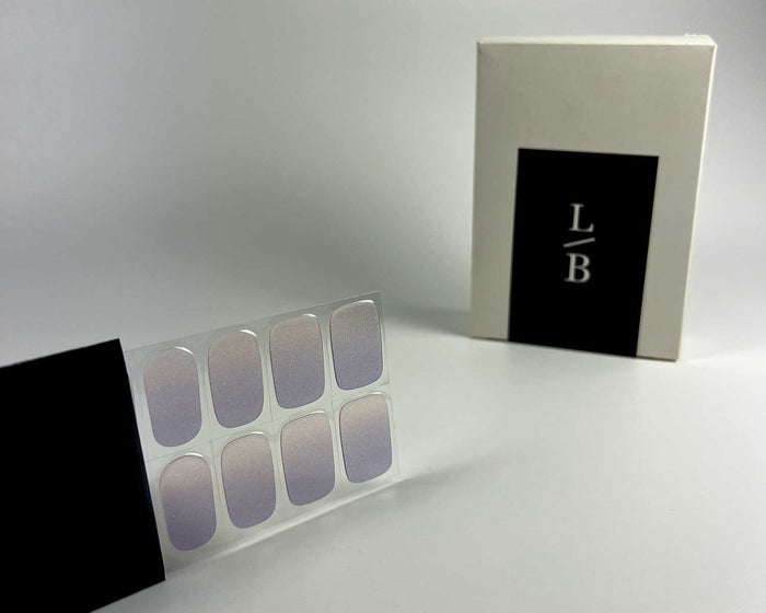 Semi-cured Gel Nail Wraps - Transparent Grape Glitter