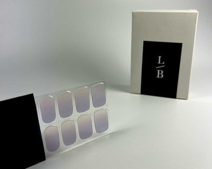 Semi-cured Gel Nail Wraps - Transparent Grape Glitter