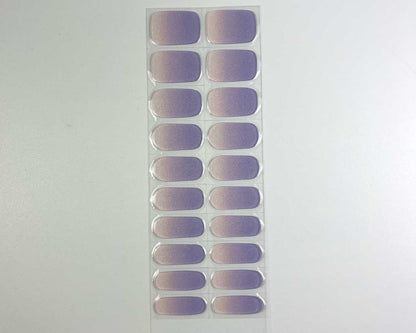 Semi-cured Gel Nail Wraps - Transparent Grape Glitter