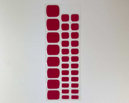 Semi-cured Gel Nail Wraps - Vixen Red Toes
