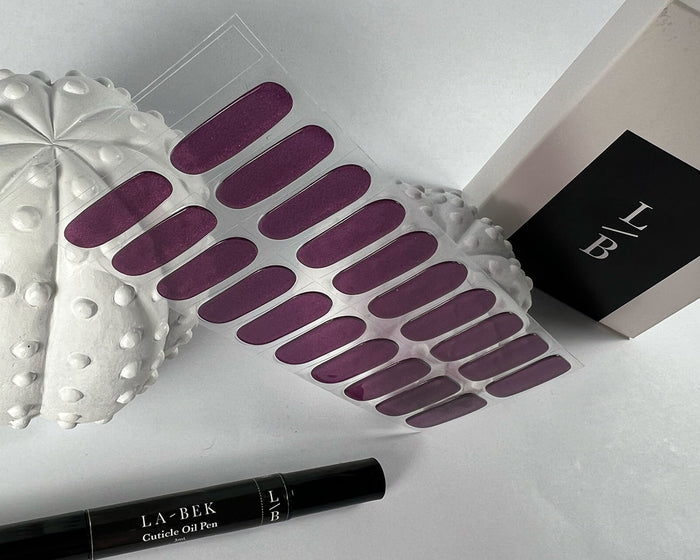 Semi-cured Gel Nail Wraps - Wine Cats Eye