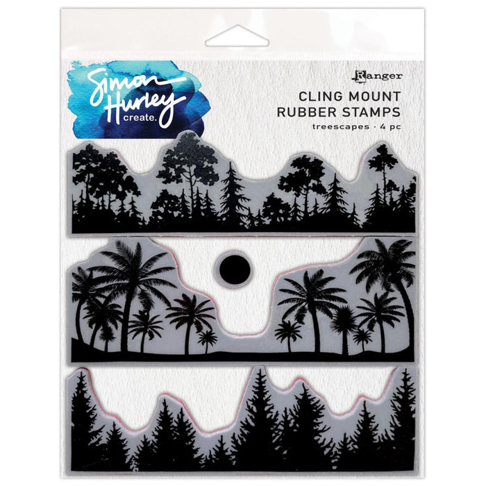 Simon Hurley - create. Cling Stamps 6"X6" - Treescapes. The original Simon Hurley create. background stamp! Use Peel-Apart Background Stamps to make unique backgrounds and add dimension to cards and other paper craft projects. Available at Embellish Away located in Bowmanville Ontario Canada.