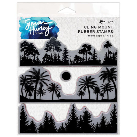 Simon Hurley - create. Cling Stamps 6"X6" - Treescapes. The original Simon Hurley create. background stamp! Use Peel-Apart Background Stamps to make unique backgrounds and add dimension to cards and other paper craft projects. Available at Embellish Away located in Bowmanville Ontario Canada.
