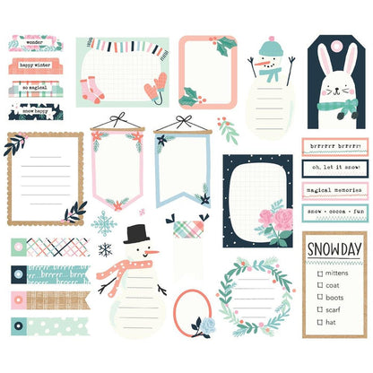 Simple Stories - Bits & Pieces Die-Cuts - 29/Pkg - Journal - Simple Winter Wonder. A great addition to scrapbook pages, greeting cards and more! The perfect embellishment for all your paper crafting needs! This package contains 29 die-cut cardstock pieces. Available at Embellish Away located in Bowmanville Ontario Canada.