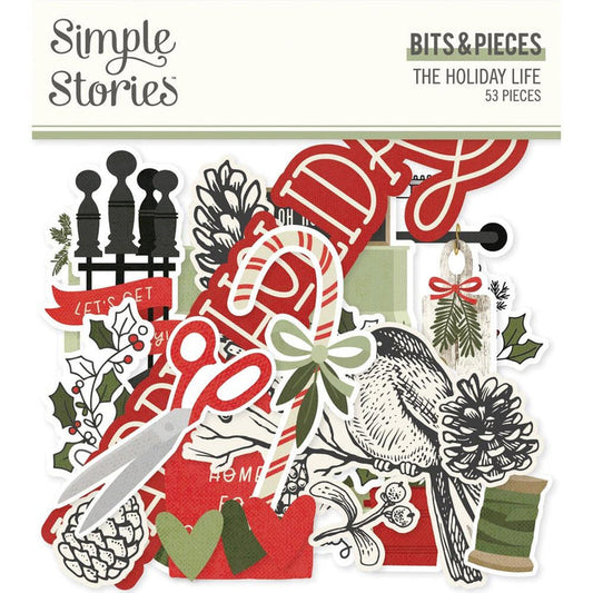 Simple Stories - Bits & Pieces Die-Cuts - 53/Pkg - The Holiday Life. Take your projects to the next level and put the perfect finishing touch with die cut embellishments. Available at Embellish Away located in Bowmanville Ontario Canada.