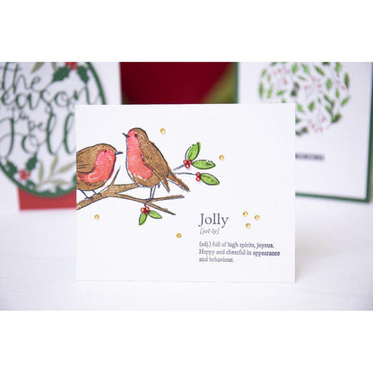Sizzix - Layered Clear Stamps By Josh Griffiths - Garden Birds. Watch these two content characters perched on their branch come to life as you use this Layered Stamp set. Change the colours to create different kinds of birds for all year round. Available at Embellish Away located in Bowmanville Ontario Canada. Example by brand ambassador.