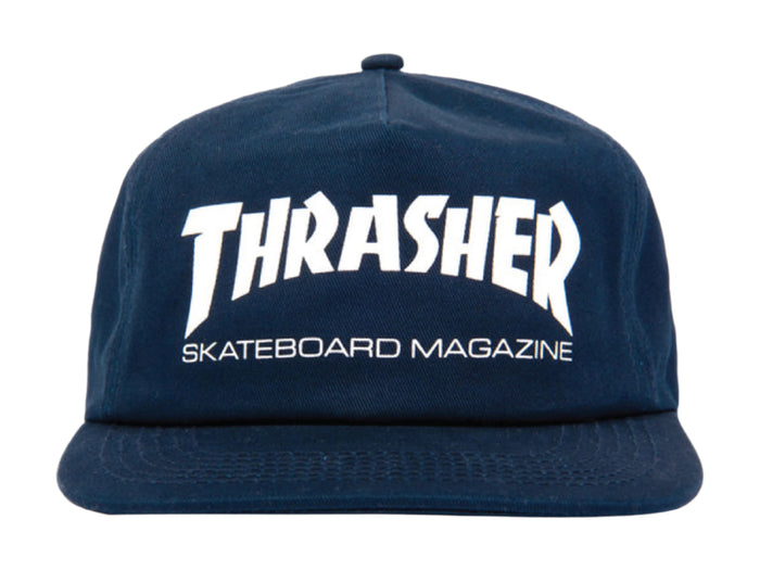 Skate Mag Snapback - Navy / White