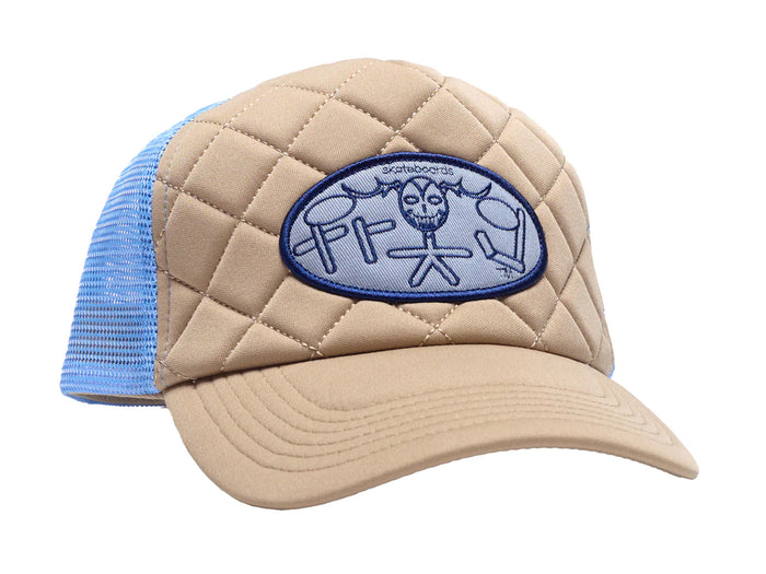 Skoom Logo Frog Trucker Cap - Brown / Blue