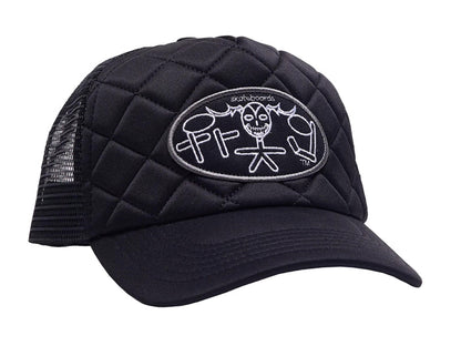 Skoom Logo Quilted Trucker Cap - Black