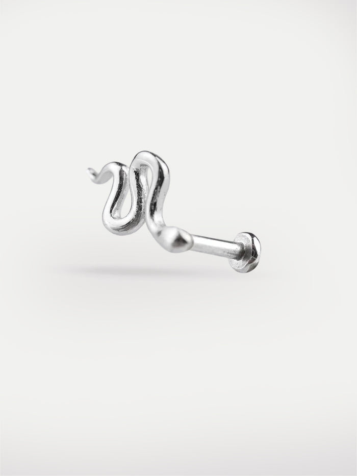 Snake Design Ear Stud 18G | Steel-Image 1