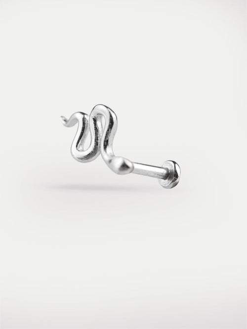 Snake Design Ear Stud 18G | Steel-Image 1