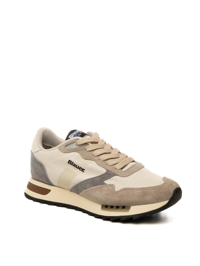 BLAUER sneaker ryder nylon bianco/grigio RYDER01 CAM/TESS-CRE/GREY
