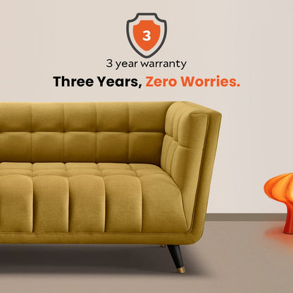Sofa|BITE|2|Seater|Fabric|Arrowwood|Yellow