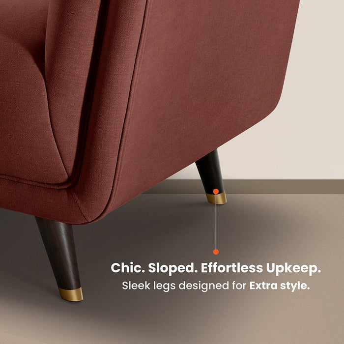 Sofa|BITE|2|Seater|Fabric|Firedbrick|Red
