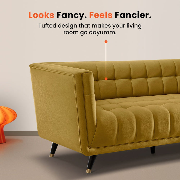 Sofa|BITE|3|Seater|Fabric|Arrowwood|Yellow
