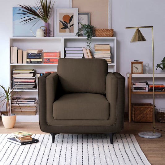 Sofa|Mojo|1|Seater|Sofa|Fabric|Cocoa|Rush|Brown