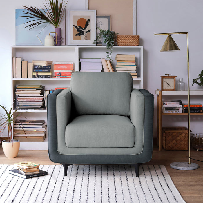 Sofa|Mojo|1|Seater|Sofa|Fabric|Pepper|Crush|Grey