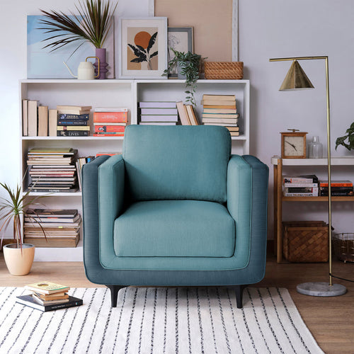 Sofa|Mojo|1|Seater|Sofa|Fabric|Teal|Pop|Blue