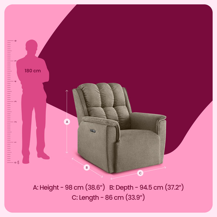 Sofa|Vibe|1|Seater|Motion|Sofa|Slate|Grey