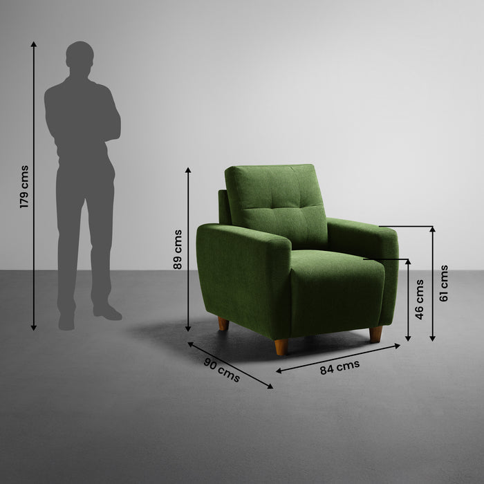Sofa|Yolo|1|Seater|Sofa|Fabric|Avocado|Green