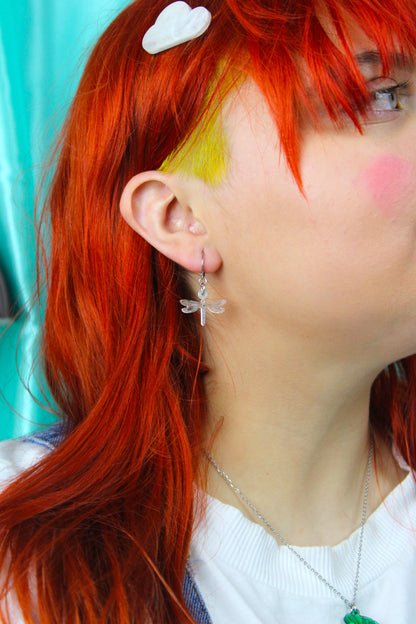 Sparx Dragonfly Huggie Hoop Earrings