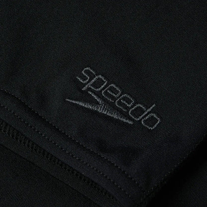 Black Speedo boys' Eco Endurance+ aquashorts designed for swimming, with a comfortable fit and durable, eco-friendly fabric.
