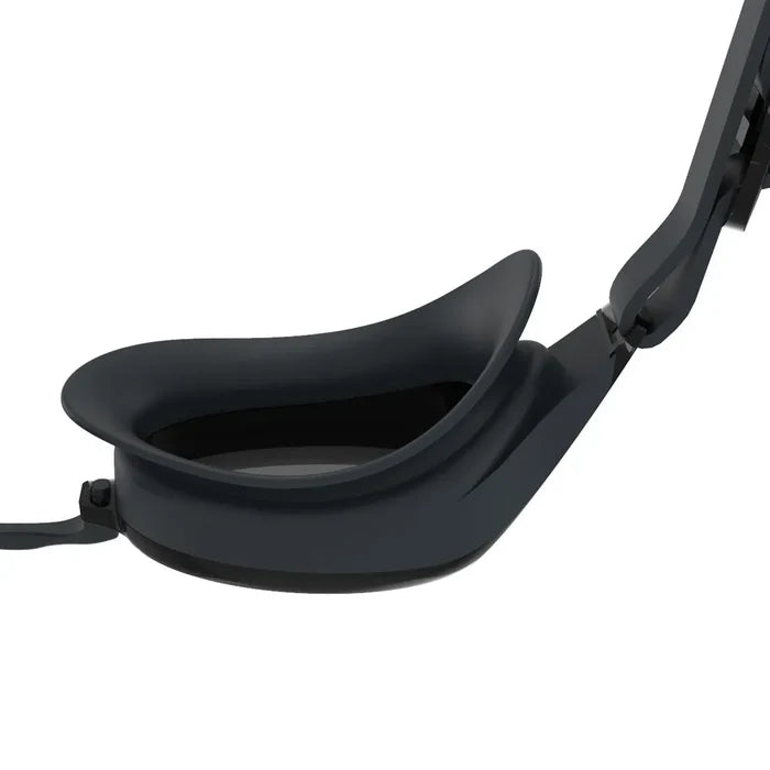 Speedo Hydropure Optical Goggles in black with clear lenses, designed for comfortable swimming and enhanced vision.