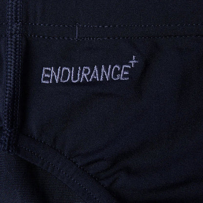 Speedo men's Eco Endurance+ 7cm briefs in blue, showcasing the durable swimwear with a snug fit and elastic waistband.