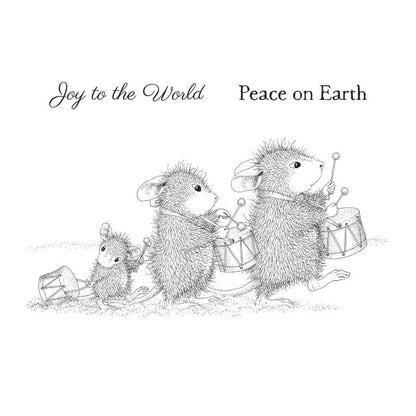 Spellbinders - House Mouse - Cling Rubber Stamp - Drummer Mice. Drummer Mice Cling Rubber Stamp Set from House-Mouse Designs Holiday Collection and has a set of three stamps. Looking for an adorable marching drum parade? Available at Embellish Away located in Bowmanville Ontario Canada.