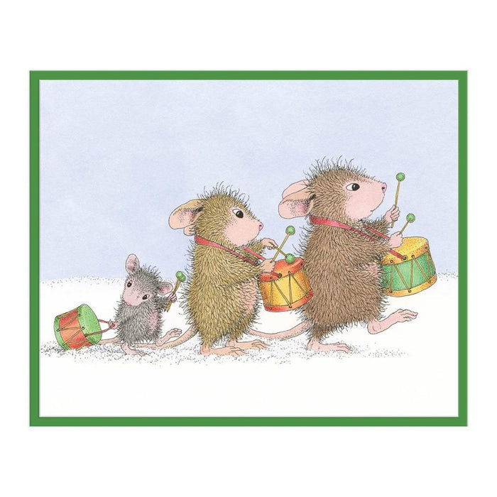 Spellbinders - House Mouse - Cling Rubber Stamp - Drummer Mice. Drummer Mice Cling Rubber Stamp Set from House-Mouse Designs Holiday Collection and has a set of three stamps. Looking for an adorable marching drum parade? Available at Embellish Away located in Bowmanville Ontario Canada. Example by brand ambassador.