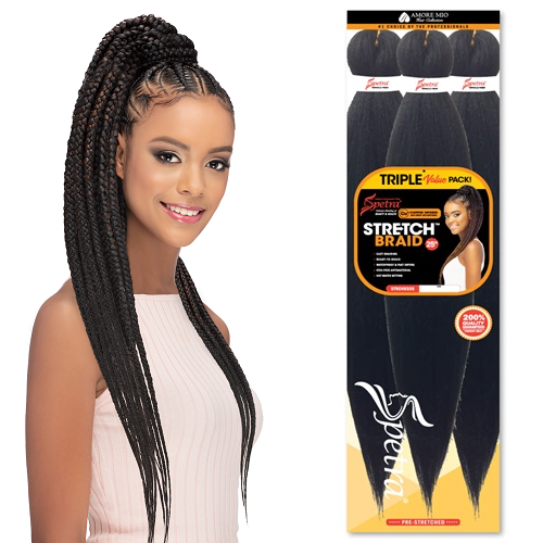 SPETRA STRETCH BRAID 25″ Pre-Stretched Braid 3 Pack by VIVICA FOX COLLECTION