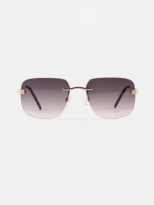Square Rimless Sunglasses | Gold-Image 1