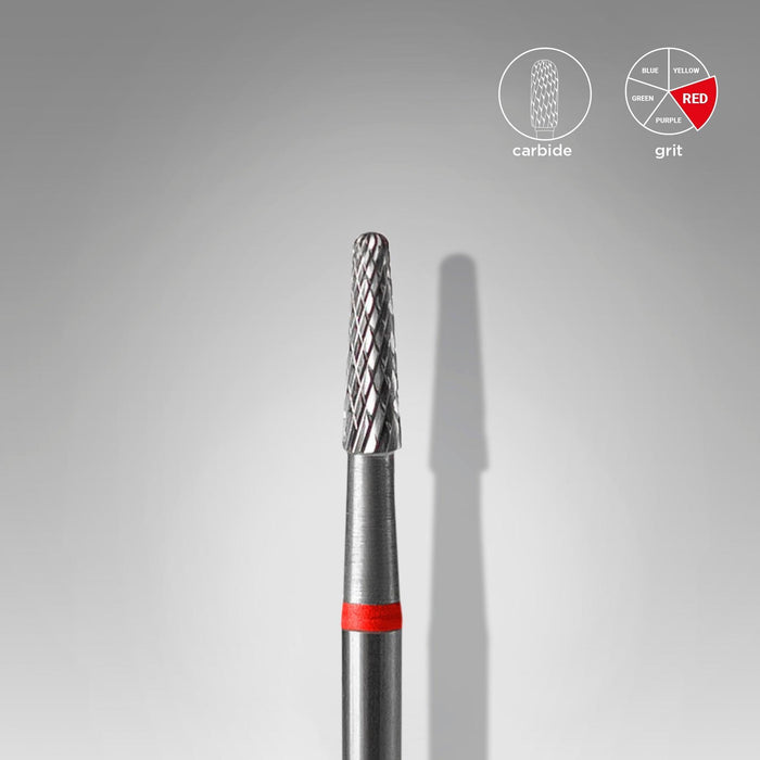 Staleks Carbide Bit - Cone Red (F) 2.3/8mm (444)-Drill bit-STALEKS PRO-Gel Essentialz