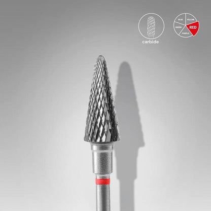 Staleks Carbide Bit - Cone Red (F) 6/14mm (445)-Drill bit-STALEKS PRO-Gel Essentialz