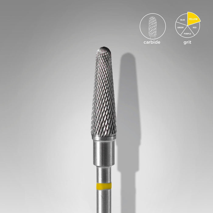 Staleks Carbide Bit - Frustum Yellow (X-F) 4/13mm (439)-Drill bit-STALEKS PRO-Gel Essentialz