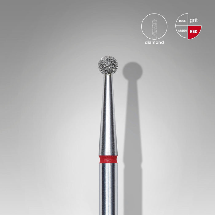 Staleks Diamond Bit - Ball Red (F) 2.5mm (335)-Drill bit-STALEKS PRO-Gel Essentialz