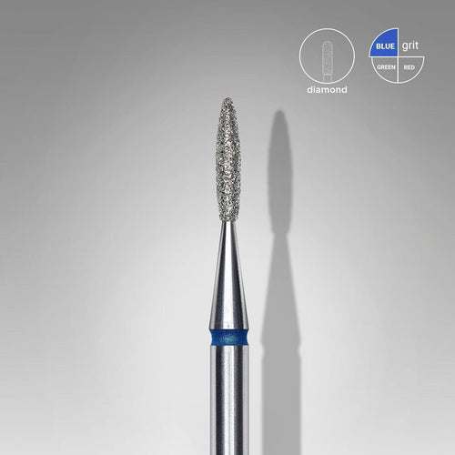 Staleks Diamond Bit - Flame Blue (M) 1.6 / 8mm (344)-Drill bit-STALEKS PRO-Gel Essentialz