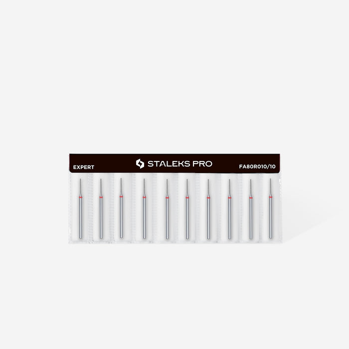 Staleks Diamond Bit - Needle Red (F) 1 / 10mm (422)-Drill bit-STALEKS PRO-Gel Essentialz