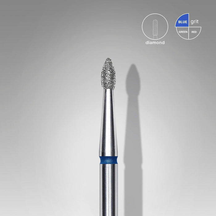 Staleks Diamond Bit - Pointed Bud Blue (M) 1.8 / 4mm (411)-Drill bit-STALEKS PRO-Gel Essentialz