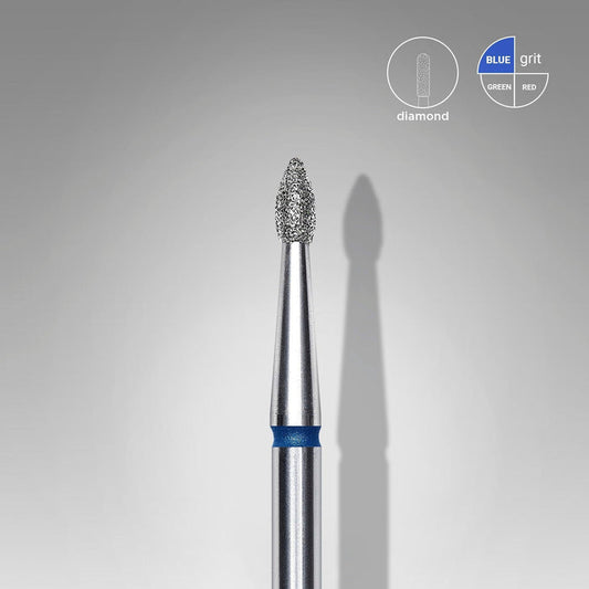 Staleks Diamond Bit - Pointed Bud Blue (M) 1.8 / 4mm (411)-Drill bit-STALEKS PRO-Gel Essentialz