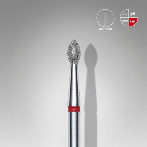 Staleks Diamond Bit - Pointed Bud Red (F) 2.5 / 4.5mm (412)-Drill bit-STALEKS PRO-Gel Essentialz