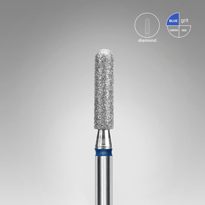 Staleks Diamond Bit - Rounded Cylinder Blue (M) 2.5 / 10mm (402)-Drill bit-STALEKS PRO-Gel Essentialz