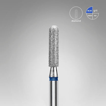 Staleks Diamond Bit - Rounded Cylinder Blue (M) 2.5 / 10mm (402)-Drill bit-STALEKS PRO-Gel Essentialz