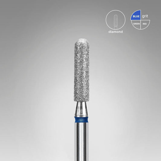 Staleks Diamond Bit - Rounded Cylinder Blue (M) 2.5 / 10mm (402)-Drill bit-STALEKS PRO-Gel Essentialz