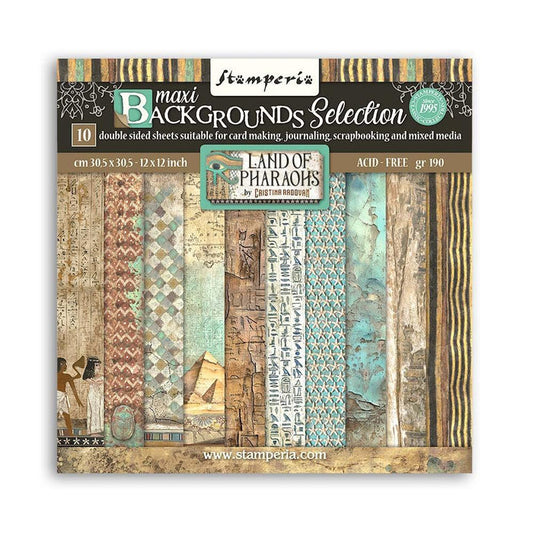 Stamperia - Backgrounds Double-Sided Paper Pad 12"X12" - 10/Pkg - Fortune. Start your paper craft projects with the perfect papers. Ideal for scrapbook pages, greeting cards and more! Available at embellish Away located in Bowmanville Ontario Canada