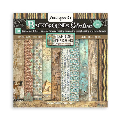 Stamperia - Backgrounds Double-Sided paper Pad 8"X8" - 10/Pkg - Fortune. The perfect start to cards, scrapbooks, cards and more! This package contains ten 8x8 inch double-sided sheets with a different design on each side. Imported. Available at Embellish Away located in Bowmanville Ontario Canada.