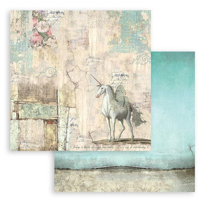 Stamperia - Double-Sided Paper Pad 8"X8" - 10/Pkg - Wonderland, 10 Designs/1 Each.  Available in a variety of designs, each sold separately. Contains ten 8x8 inch sheets of double-sided paper, each with a different design. Acid free. Available at Embellish Away located in Bowmanville Ontario Canada.