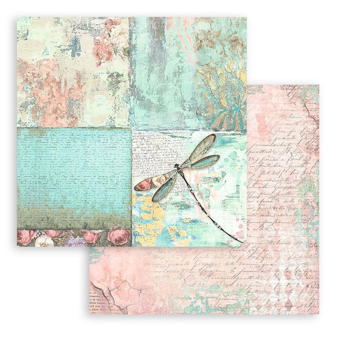 Stamperia - Double-Sided Paper Pad 8"X8" - 10/Pkg - Wonderland, 10 Designs/1 Each.  Available in a variety of designs, each sold separately. Contains ten 8x8 inch sheets of double-sided paper, each with a different design. Acid free. Available at Embellish Away located in Bowmanville Ontario Canada.